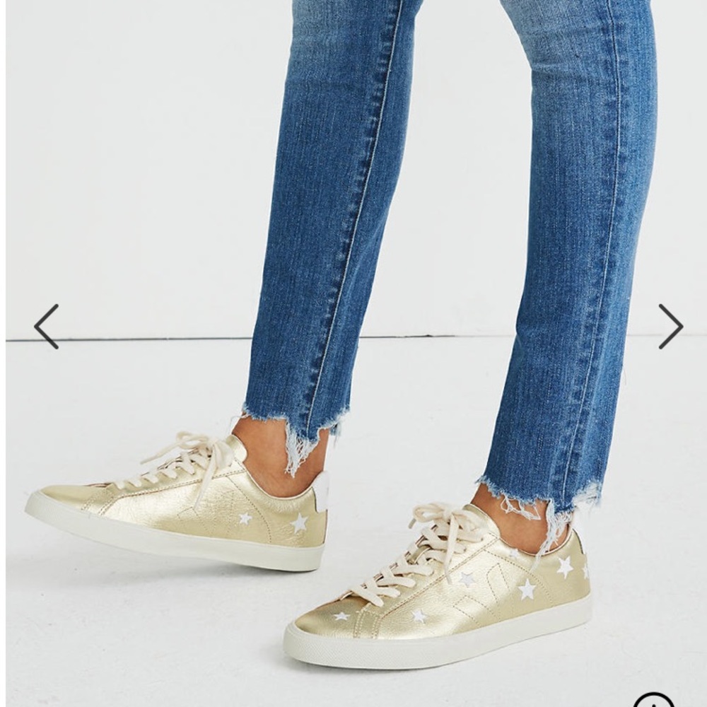New! Madewell x VEJA Sneakers Star Gold Leather
